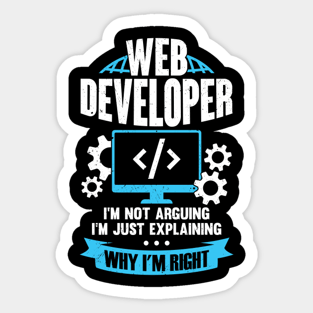 Front End Web Developer Website Designer Gift Sticker by Dolde08